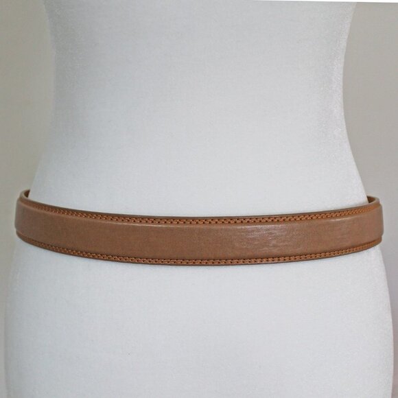 Tan Split Leather Belt, Size 34 - Picture 3 of 5